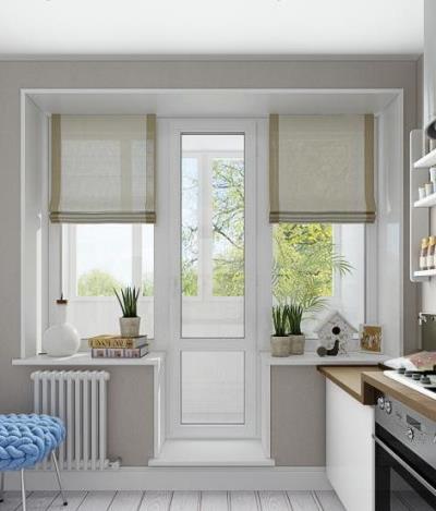 Фото балконных дверей из ПВХ 